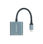 39528-Nanocable Conversor USB-C a DVI-D, 15 cm, Gris