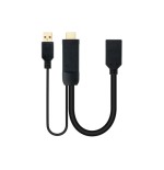 39529-Nanocable Conversor HDMI 2.0 a DisplayPort V1.2 Negro, 20 cm