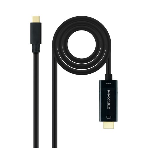 39533-Nanocable Cable Conversor USB-C a HDMI 1.4 4K@30HZ 3 m, Negro