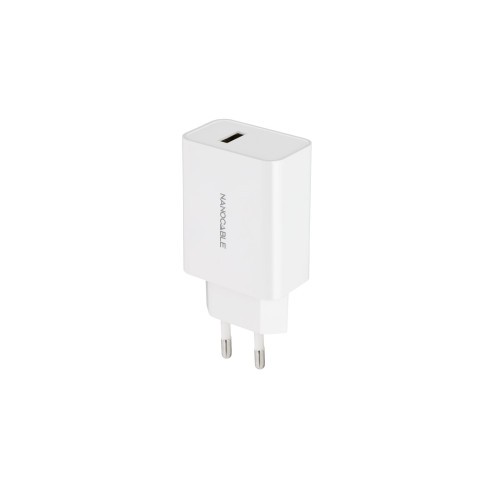 39537-Nanocable Cargador USB, 5V/2.1A, Blanco