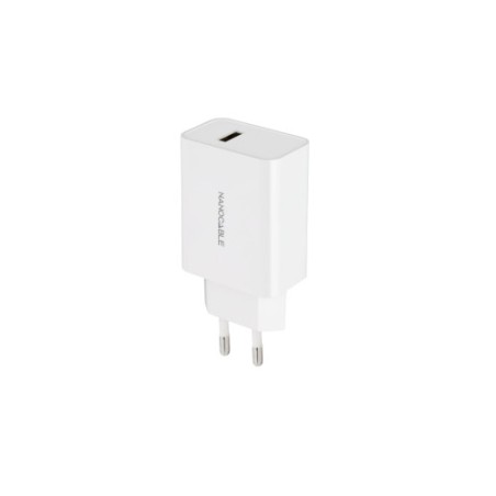 39537-Nanocable Cargador USB, 5V/2.1A, Blanco