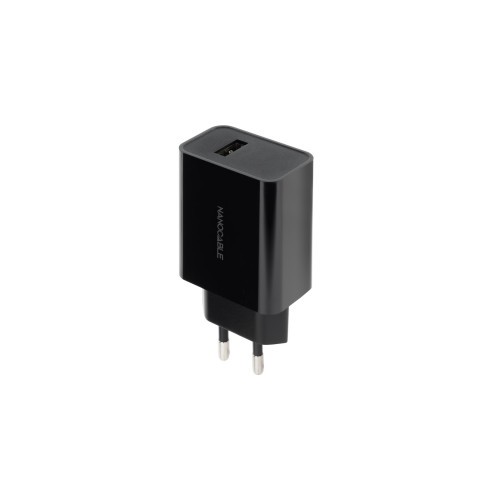 39539-Nanocable Cargador USB, 5V/2.1A, Negro