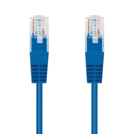 39548-Nanocable Cable Red Latiguillo RJ45 CAT.6 UTP AWG24, Azul, 30 cm