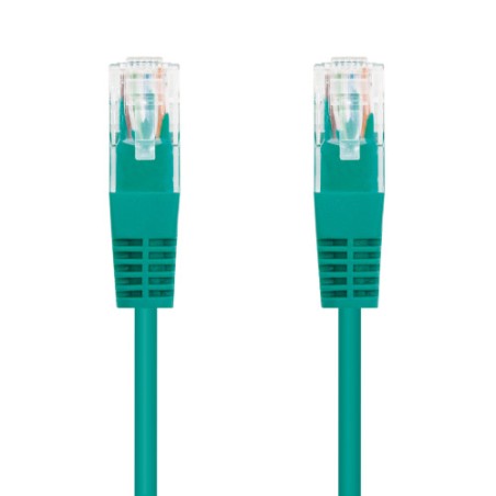 39550-Nanocable Cable Red Latiguillo RJ45 CAT.6 UTP AWG24, Verde, 30 cm