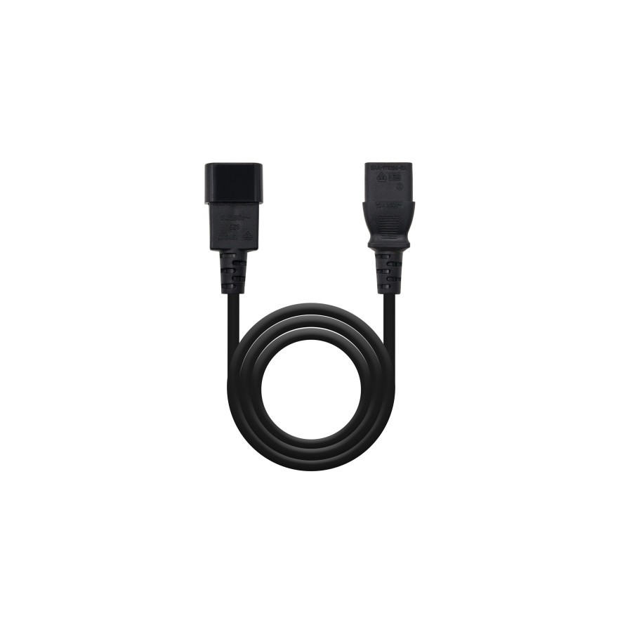39585-Nanocable Cable alimentacion CPU, C13/H-C14/M, negro, 3.0m