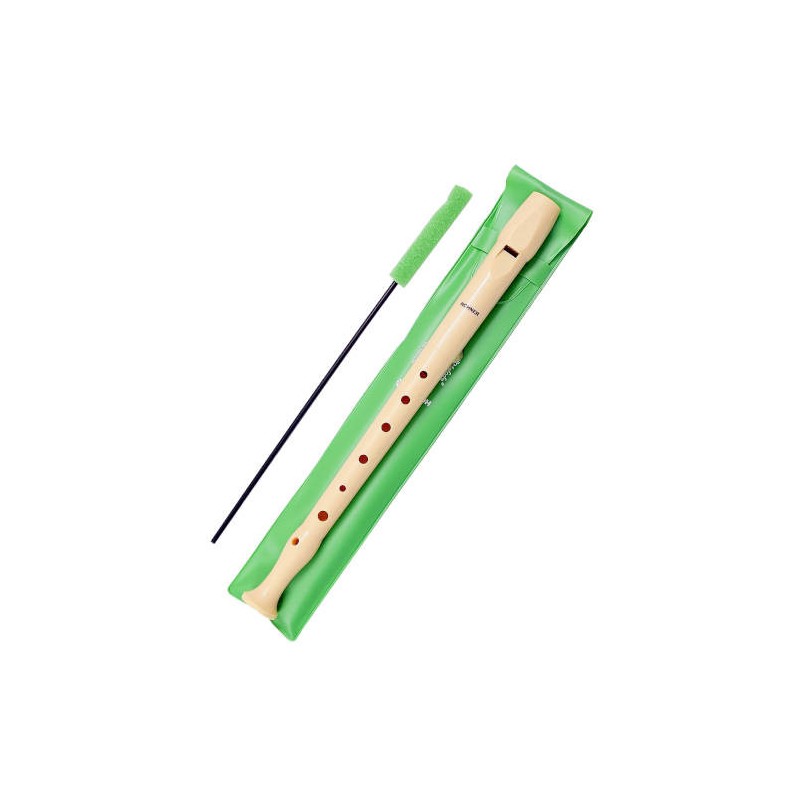 3965-FLAUTA ESCOLAR SINTETICA CON FUNDA VERDE HOHNER HH9508