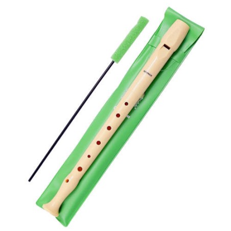 3965-FLAUTA ESCOLAR SINTETICA CON FUNDA VERDE HOHNER HH9508