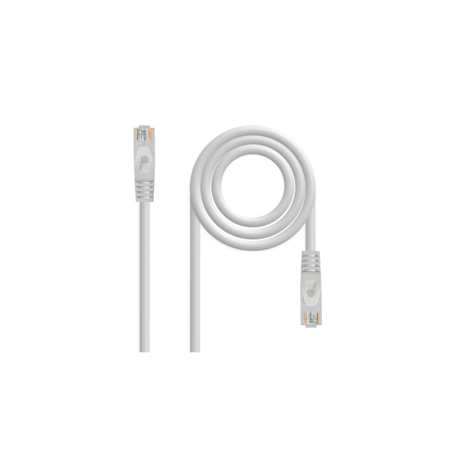 39679-Nanocable Cable Red Latiguillo RJ45 LSZH CAT.6A UTP AWG24, Gris, 25 cm