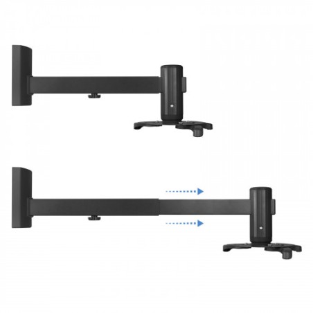 39692-TooQ SOPORTE UNIVERSAL DE PARED GIRATORIO 360o E INCLINABLE PARA PROYECTOR NEGRO