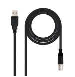 39703-Nanocable CABLE USB 2.0 IMPRESORA, TIPO A/M-B/M, NEGRO, 3.0 M