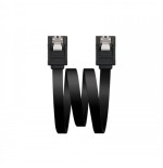 39709-Nanocable CABLE SATA III DATOS 6G CON ANCLAJES, NEGRO, 0.5 M