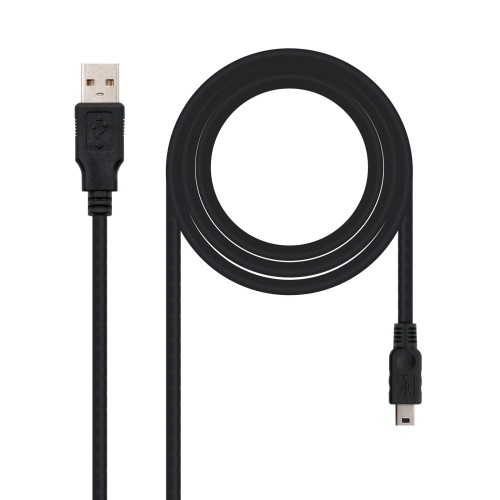39732-Nanocable CABLE USB 2.0, TIPO A/M-MINI USB 5PIN/M, 1.8 M