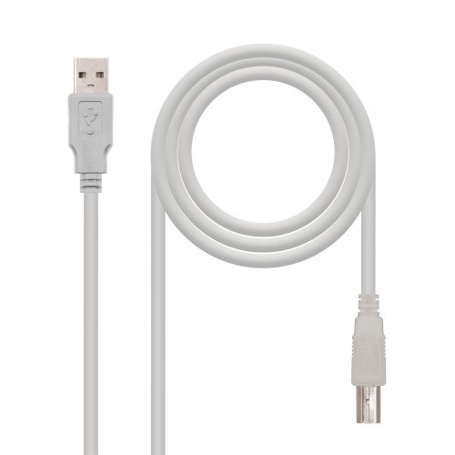 39734-Nanocable CABLE USB 2.0 IMPRESORA, TIPO A/M-B/M, BEIGE, 3.0 M