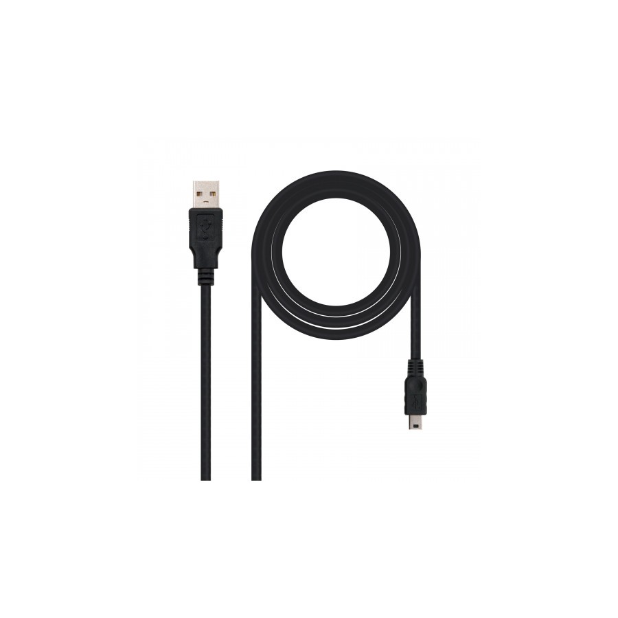 39760-Nanocable CABLE USB 2.0, TIPO A/M-MINI USB 5PIN/M, 0.5 M