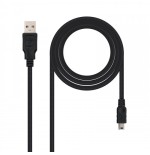 39760-Nanocable CABLE USB 2.0, TIPO A/M-MINI USB 5PIN/M, 0.5 M
