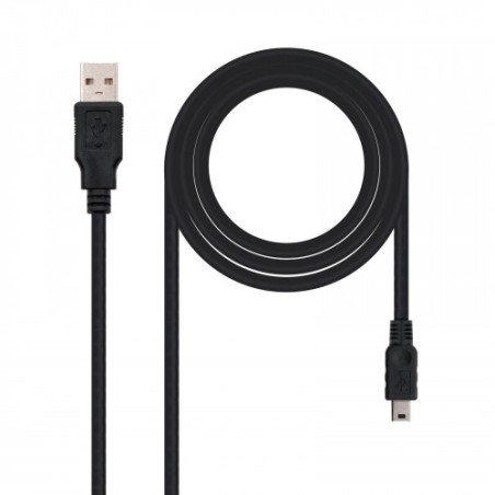 39762-Nanocable CABLE USB 2.0, TIPO A/M-MINI USB 5PIN/M, 1.0 M