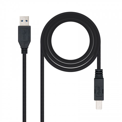 39764-Nanocable 10.01.0801-BK cable USB 1 m 3.2 Gen 1 (3.1 Gen 1) USB A USB B Negro