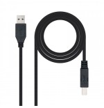 39766-Nanocable 10.01.0802-BK cable USB 2 m 3.2 Gen 1 (3.1 Gen 1) USB A USB B Negro