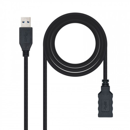 39768-Nanocable CABLE USB 3.0, TIPO A/M-A/H, NEGRO, 1.0 M