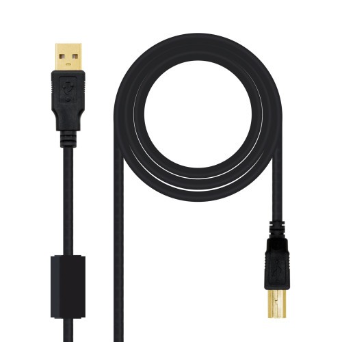 39774-Nanocable 10.01.1203 cable USB USB 2.0 3 m USB A USB B Negro