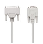 39789-Nanocable CABLE SERIE NULL MODEM DB9/H-DB25/M 1.8 M