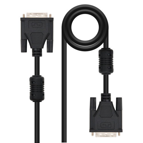 39807-Nanocable 5m DVI/DVI cable DVI Negro