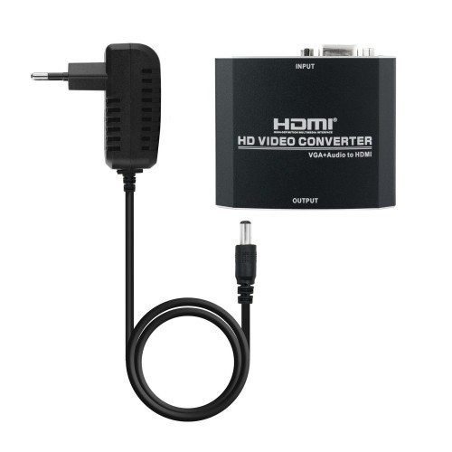 39832-NANOCABLE CONVERSOR SVGA+AUDIO A HDMI CON ALIM., SVGA/H+JACK 3.5/H-HDMI/H, NEGRO (10.16.2101-BK)