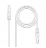39872-Nanocable CABLE RED LATIGUILLO RJ45 CAT.5E UTP AWG24, BLANCO, 0.5 M