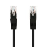 39887-Nanocable CABLE RED LATIGUILLO RJ45 CAT.5E UTP AWG24, NEGRO, 0.5 M