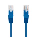 39907-Nanocable CABLE RED LATIGUILLO RJ45 CAT.6 UTP AWG24, AZUL, 0.5 M