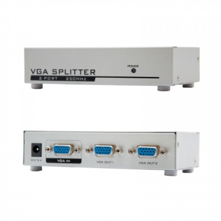 39984-Nanocable VGA DUPLICADOR PARA 2 MONITORES CON ALIM.