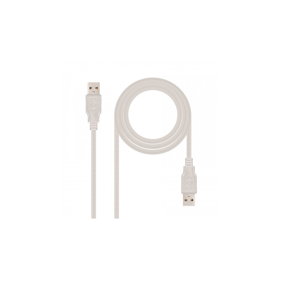 40025-Nanocable CABLE USB 2.0, TIPO A/M-A/M, 2.0 M