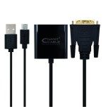 40036-Nanocable Conversor DVI 24+1/m A VGA HDB15/h, Negro, 10 cm