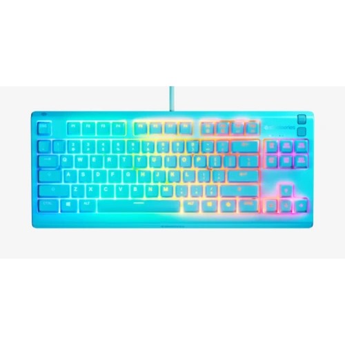 40122-Steelseries Apex 3 TKL - US teclado Juego USB QWERTY Ingles de EE. UU. Color aguamarina