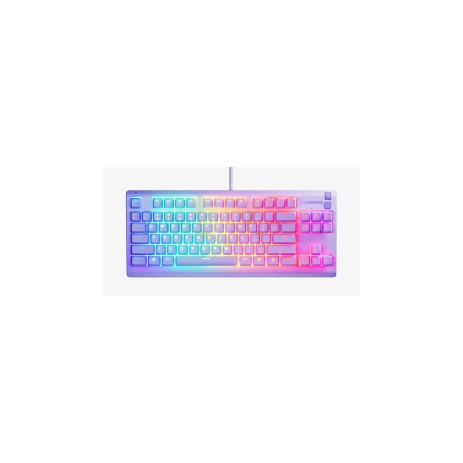40124-Steelseries Apex 3 TKL - US teclado Juego USB Ingles de EE. UU. Lavanda