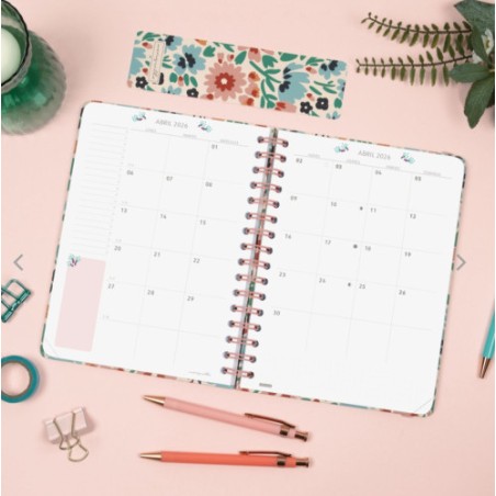 40344-AGENDA ESCOLAR 2025-2026 MONIQUILLA E10-155X212 SEMANA VISTA HORIZONTAL DALIA+ FINOCAM 646010326