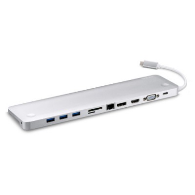 Aten UH3234 base para portatil y replicador de puertos Alambrico USB 32 Gen 1 31 Gen 1 Type C Plata