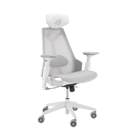 40508-ASUS ROG Destrier Ergo Core White Silla para videojuegos de PC Asiento de malla Blanco