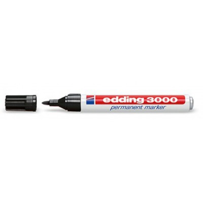 BLISTER 1 MARCADOR PERMANENTE 3000 NEGRO EDDING E 3000 1 01