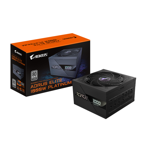 40602-GIGABYTE AORUS ELITE P1000W ICE Fuente de Alimentacion - PCIe 5.0, 80 PLUS Platinum, Diseno completamente modular,