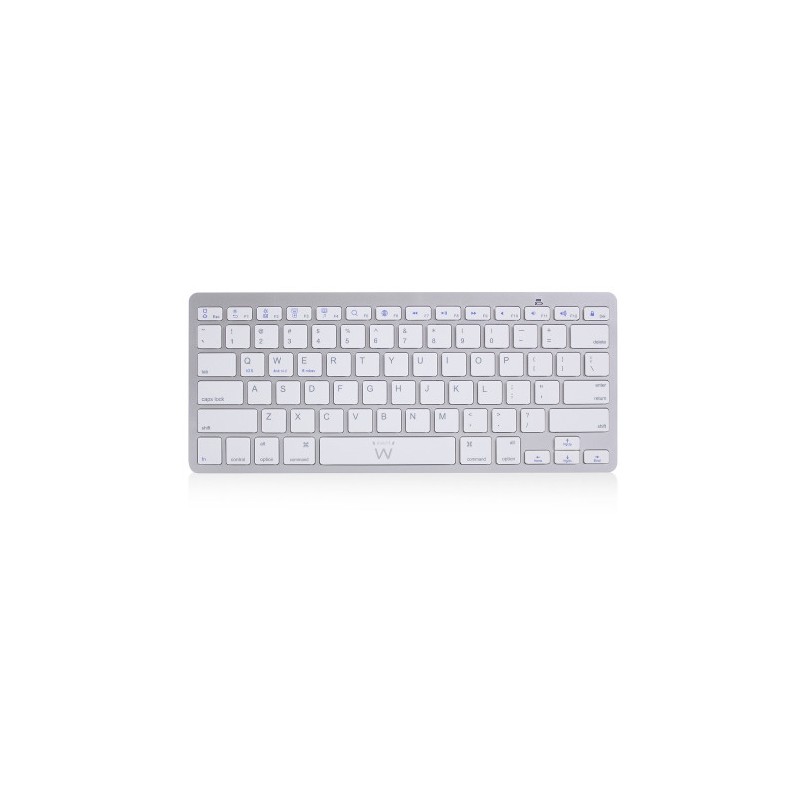 4066-Ewent EW3161 teclado Bluetooth QWERTY Espanol Plata, Blanco 4066-Ewent EW3161 teclado Bluetooth QWERTY Espanol Plata, Blanco