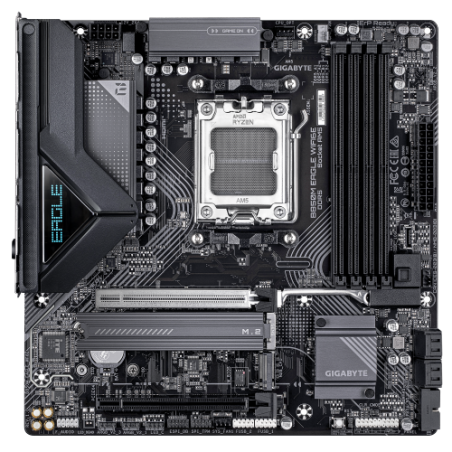 40663-GIGABYTE B850M EAGLE WIFI6E Placa Base - Procesadores AMD Ryzen Serie 9000, VRM digital de 8+2+2 fases, hasta 8200