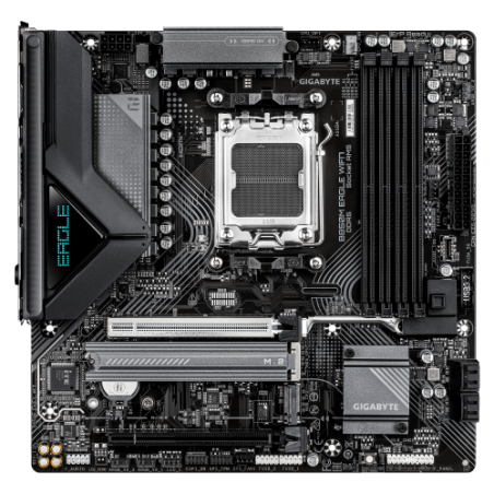 40681-GIGABYTE B850M EAGLE WIFI7 Placa Base - CPUs AMD Ryzen Serie 9000, VRM digital de 8+2+2 fases, hasta 8200 MHz DDR5
