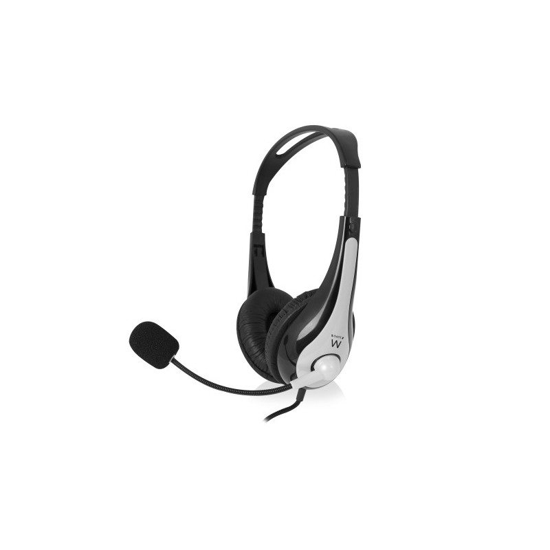 4076-Ewent EW3562 auricular y casco Auriculares Diadema Negro, Plata 4076-Ewent EW3562 auricular y casco Auriculares Diadema Negro, Plata