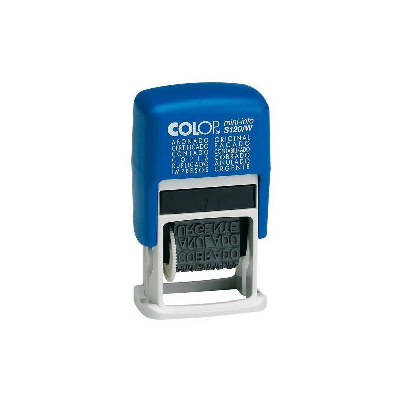 4098-SELLO DE ENTINAJE S 120/W FORMULA 4MM ESPANOL AZUL/NEGRA COLOP 104894 4098-SELLO DE ENTINAJE S 120/W FORMULA 4MM ESPANOL AZUL/NEGRA COLOP 104894
