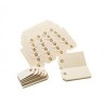 4168-CAJA 1000 ETIQUETAS SUELTAS CON ARANDELA 70X120 MM. SIN CUERDA PARDO 132122