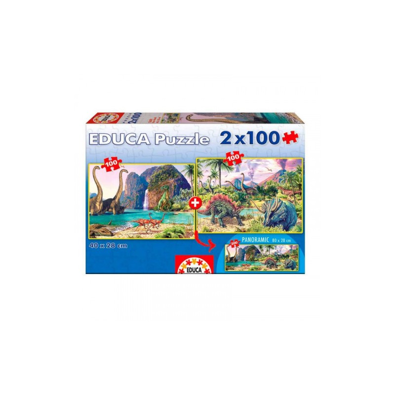 4188-PUZZLE 2x100 DINO WORLD DE 6-8 ANOS EDUCA BORRAS 15620 4188-PUZZLE 2x100 DINO WORLD DE 6-8 ANOS EDUCA BORRAS 15620