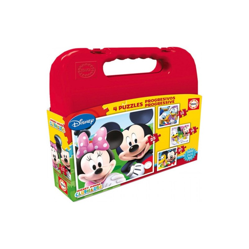 4197-MALETA PUZZLES PROGRESIVOS MICKEY MOUSE 12-16-20-25 DE 3-6 ANOS EDUCA BORRAS 16505 4197-MALETA PUZZLES PROGRESIVOS MICKEY MOUSE 12-16-20-25 DE 3-6 ANOS EDUCA BORRAS 16505