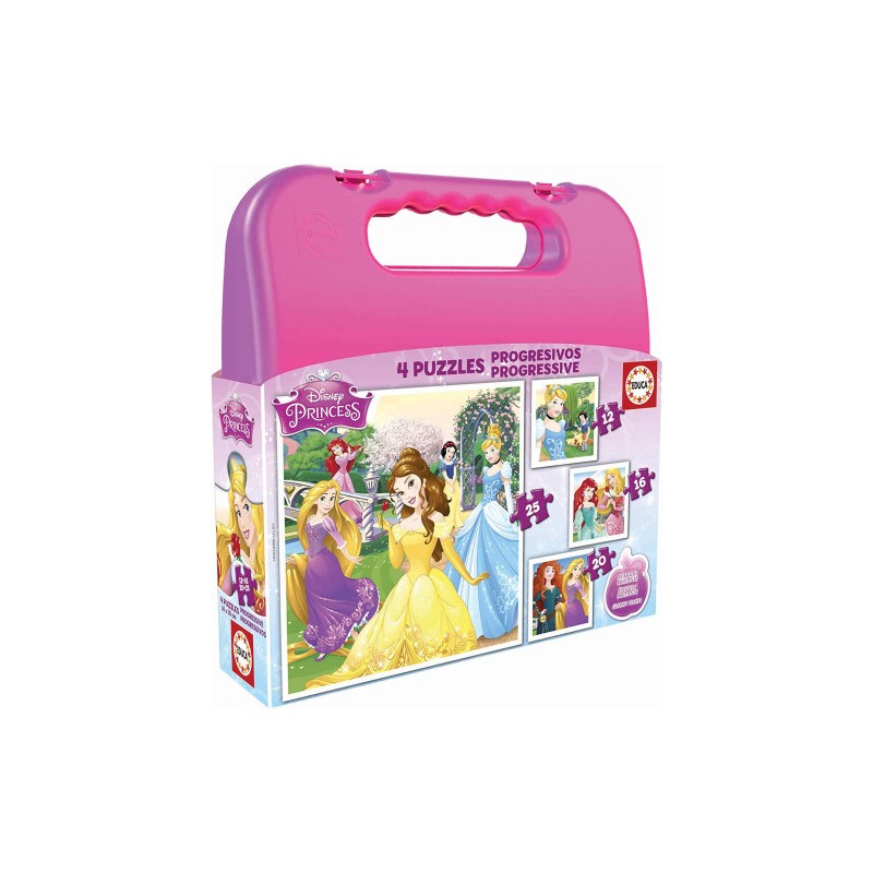 4198-MALETA PUZZLES PROGRESIVOS PRINCESAS DISNEY 12-16-20-25 DE 3-6 ANOS EDUCA BORRAS 16508 4198-MALETA PUZZLES PROGRESIVOS PRINCESAS DISNEY 12-16-20-25 DE 3-6 ANOS EDUCA BORRAS 16508