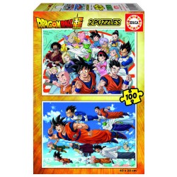 4203-PUZZLE 2x100 DRAGON BALL DE 6-8 ANOS EDUCA BORRAS 18214